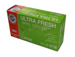 Ultra Fresh '468402L' Disposable Vinyl Gloves (Large)