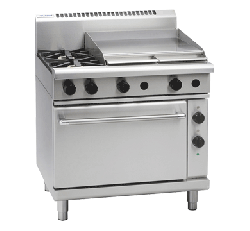 Waldorf '800 Series' Gas 2 Burner with 600mm griddle and Electric Static Oven