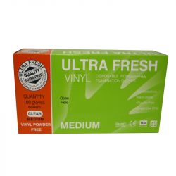 Ultra Fresh '468402M' Disposable Vinyl Gloves (Medium)