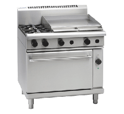 Waldorf '800 Series' Gas 2 Burner with 600mm Griddle and Electric Convection Oven