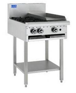LUUS 'Professional' 2 Burner with 300mm wide Grill on leg stand