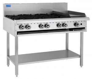 LUUS 6 Burner with Grill (300mm) on leg stand 