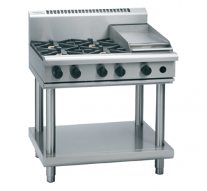 Waldorf RN8603G-LS '800 Series' Gas 4 Burner with 300mm Griddle on Leg Stand