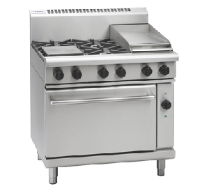 Waldorf '800 Series' Gas 4 Burner with 300mm Griddle and Electric Convection Oven